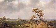 Zwei Jager in einer Landschaft Martin Johnson Heade